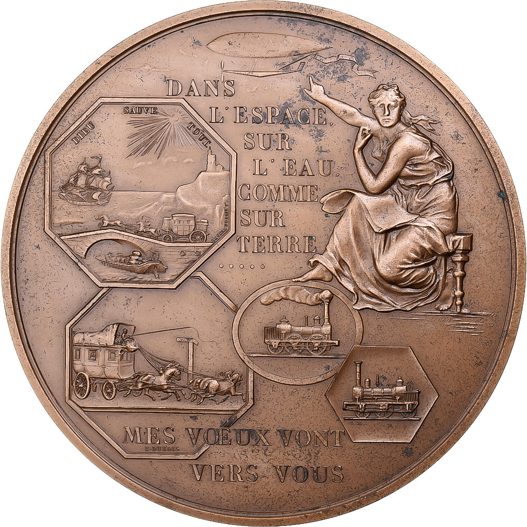 Francia, medaglia, Voeux, Nouvelle Année, 1967, Bronzo, Esparon, SPL-