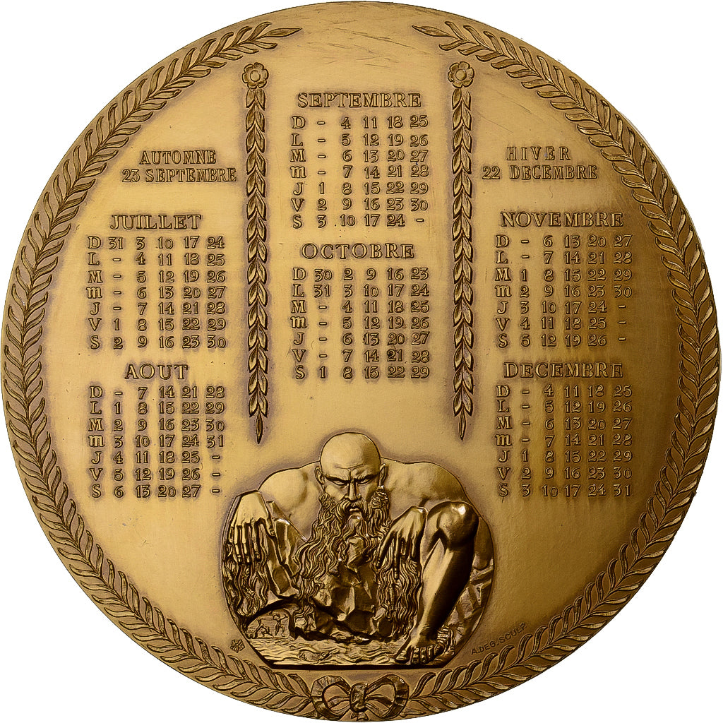 Francia, medaglia, Voeux, Nouvelle Année, 1966, Bronzo, SPL