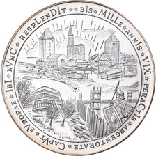 França, medalha, Strasbourg, Bimillénaire de la Ville, 1988, Prata, Steiner