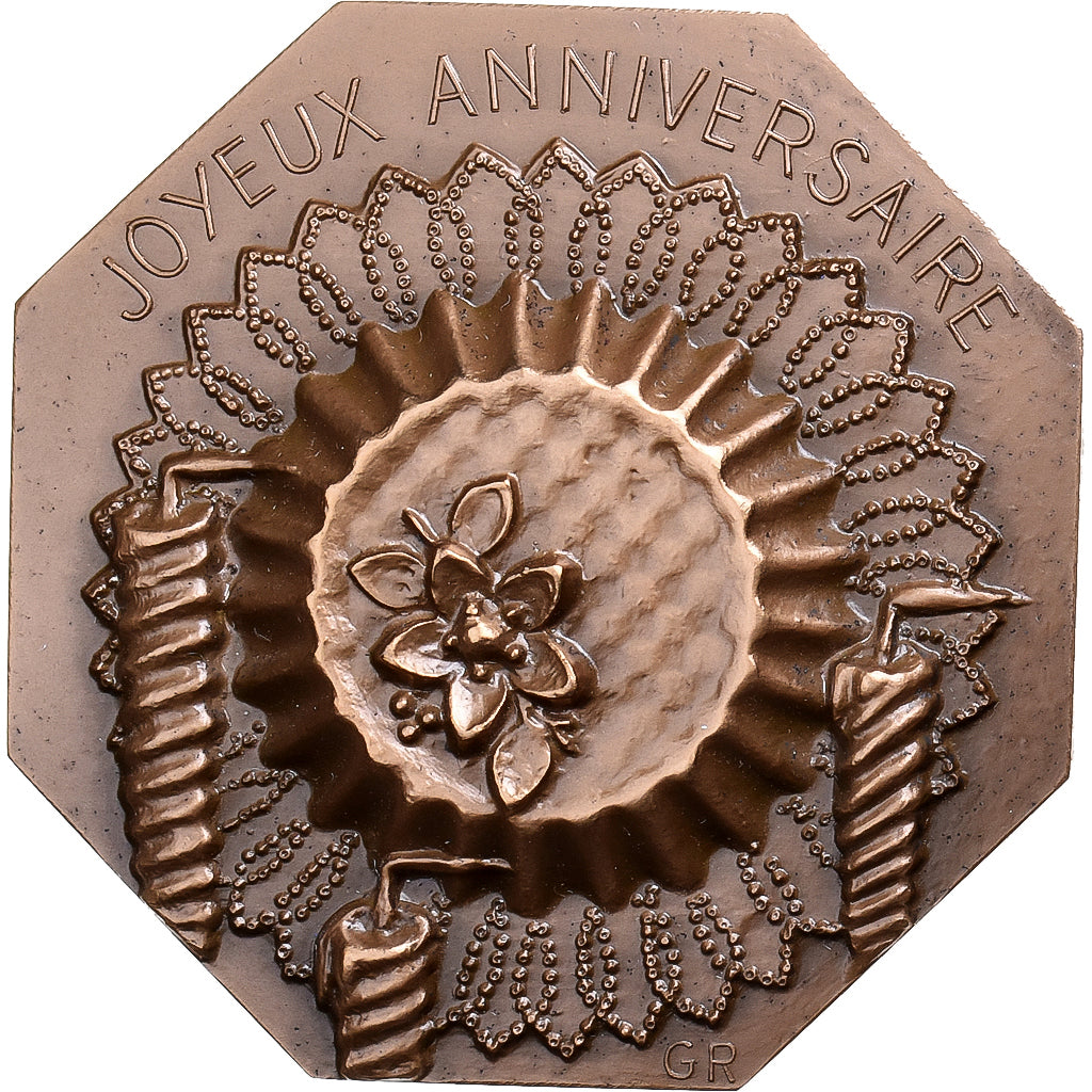 Francia, medaglia, Joyeux Anniversaire, 1967, Bronzo, SPL