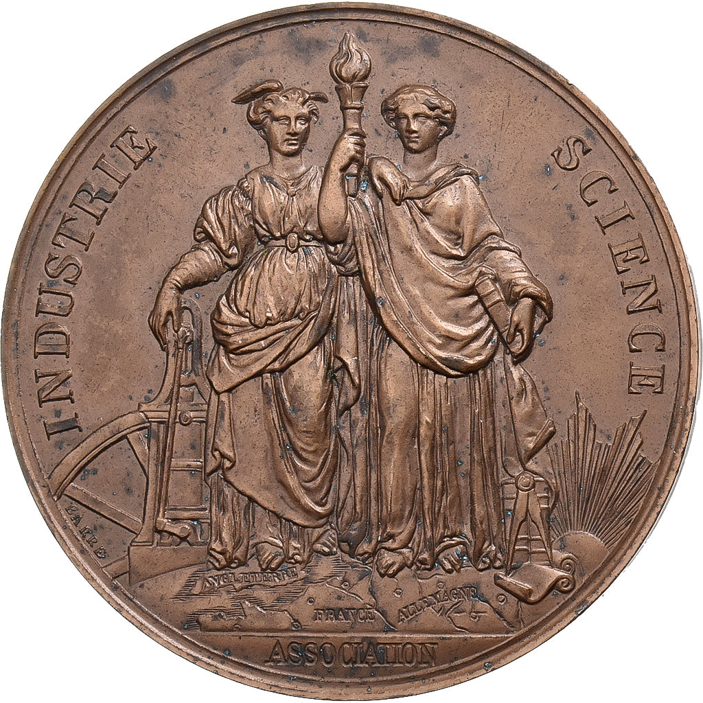 Francia, medaglia, Chemin de Fer de Paris à Saint Germain, 1970, Bronzo, Barre