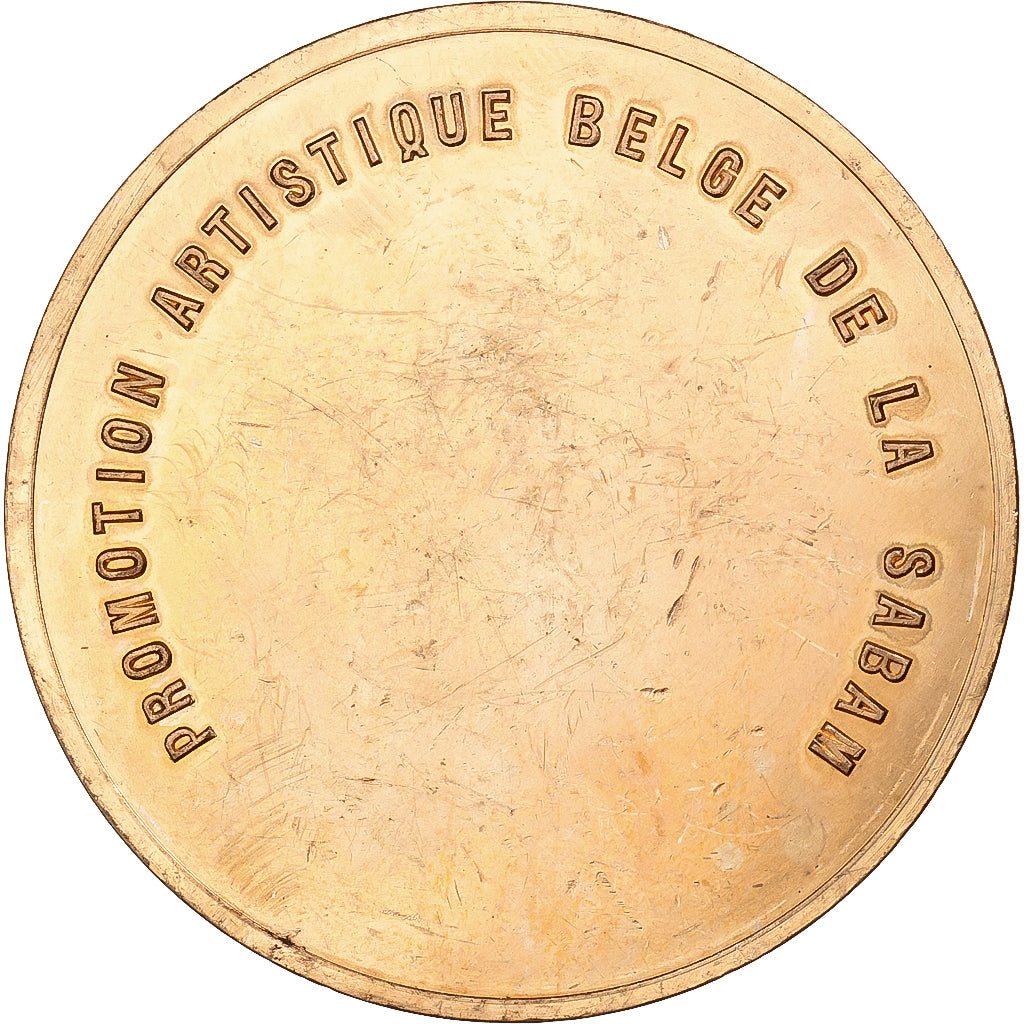 Bélgica, medalla, Orphée, Société Belge des Auteurs, Bronce dorado, Muller