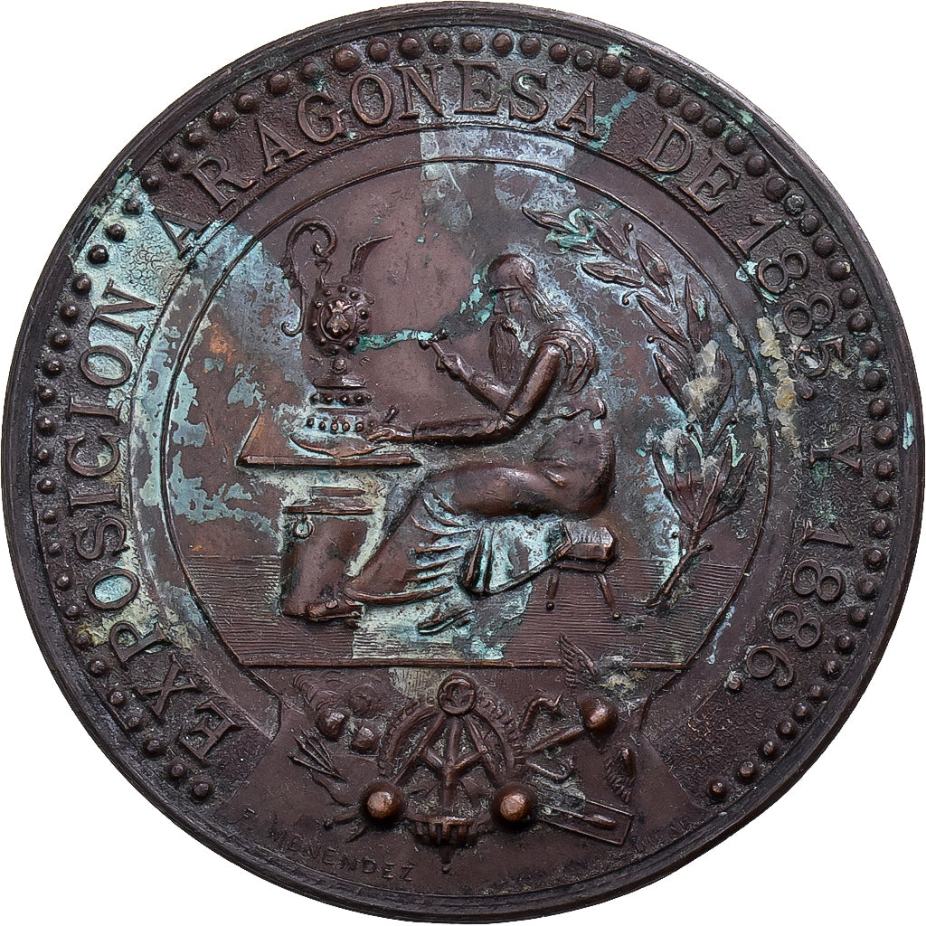 Spanje, Medaille, Exposicion Aragonesa, 1886, Bronzen, FR