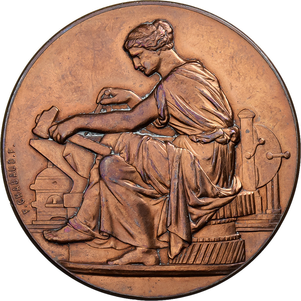 Francia, medalla, Exposition universelle de Paris, 1889, Bronce, Chabaud, MBC+