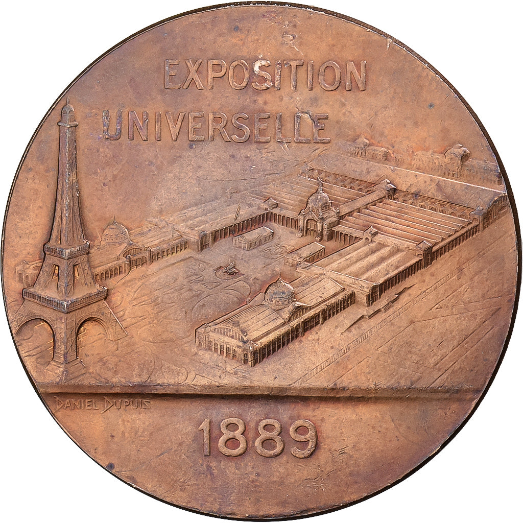 Francia, medalla, Exposition universelle de Paris, 1889, Bronce, Chabaud, MBC+