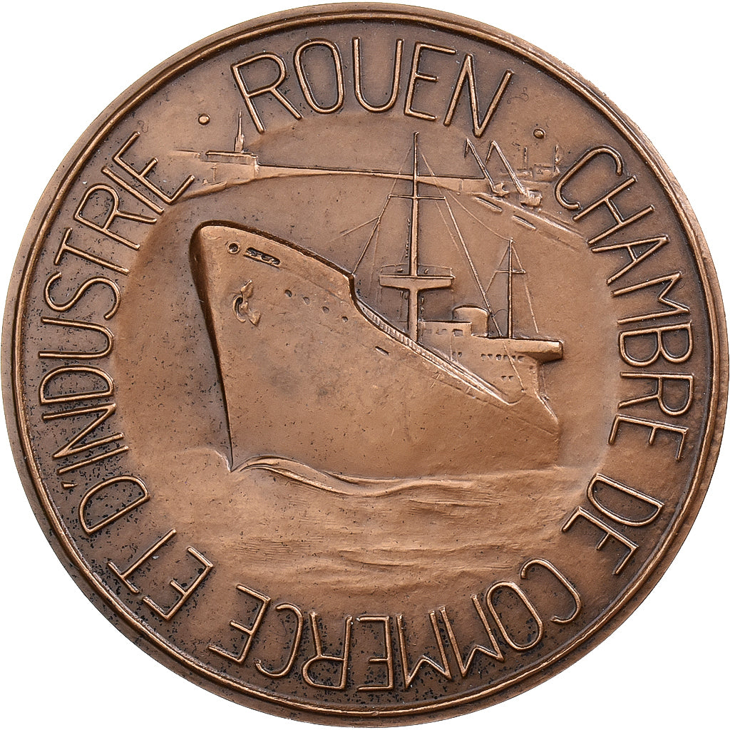 Francia, medaglia, Chambre de Commerce et d'Industrie de Rouen, 1978, Bronzo