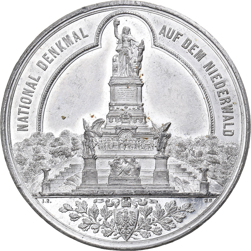 Alemania, medalla, Wilhelm I, National Denkmal auf  dem Niederwald, Hojalata