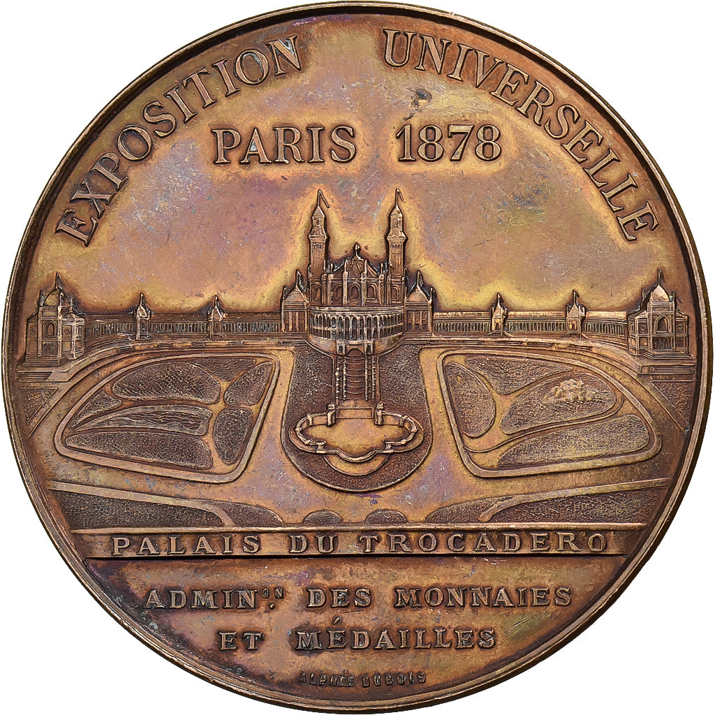 Frankreich, Medaille, Exposition Universelle PARIS, 1878, Bronze, Oudiné, VZ
