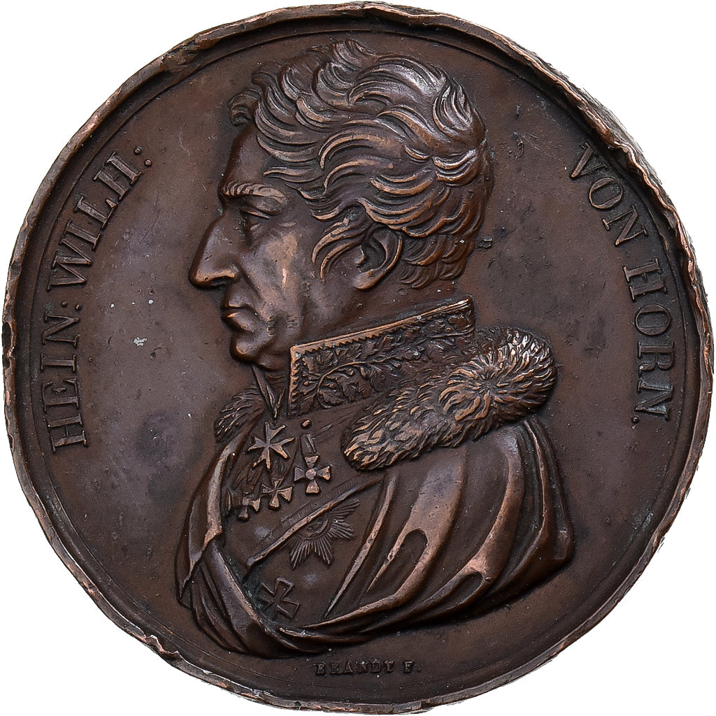 Germania, medaglia, Heinrich Wilhelm von Horn, Bronzo, Brandt, MB