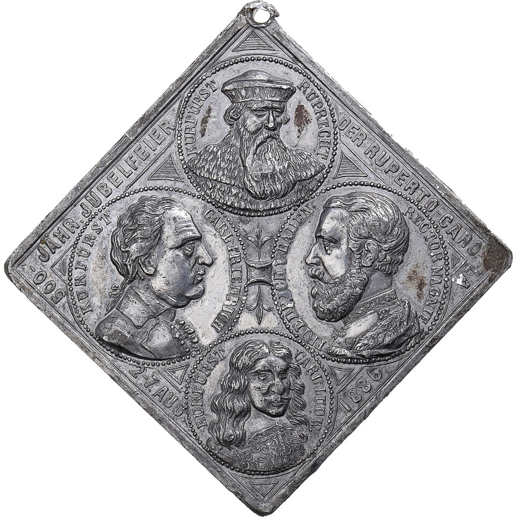 Germany, Medal, 500 Jähr-Jubelfeierdr Ruperto-Carola, 1886, Tin, EF(40-45)