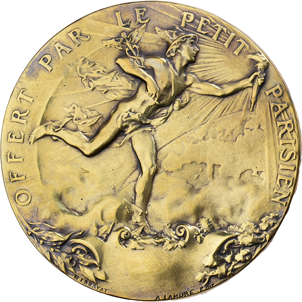 Francia, medaglia, Art Nouveau, Le Petit Parisien, Bronzo, Lahure, SPL-