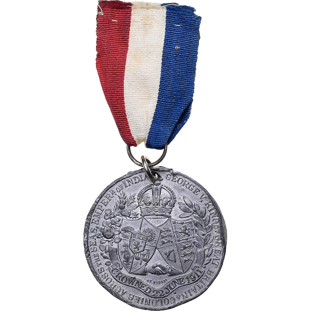 Gran Bretagna, medaglia, Georges V and Mary Queen, 1911, Stagno, MB+