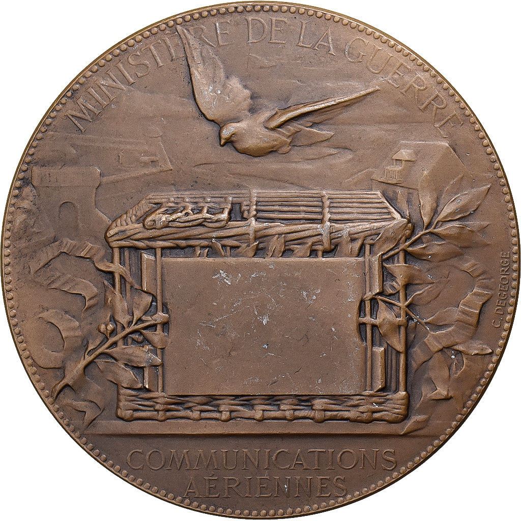 Francia, medaglia, Ministère de la Guerre, Communications aériennes, Bronzo
