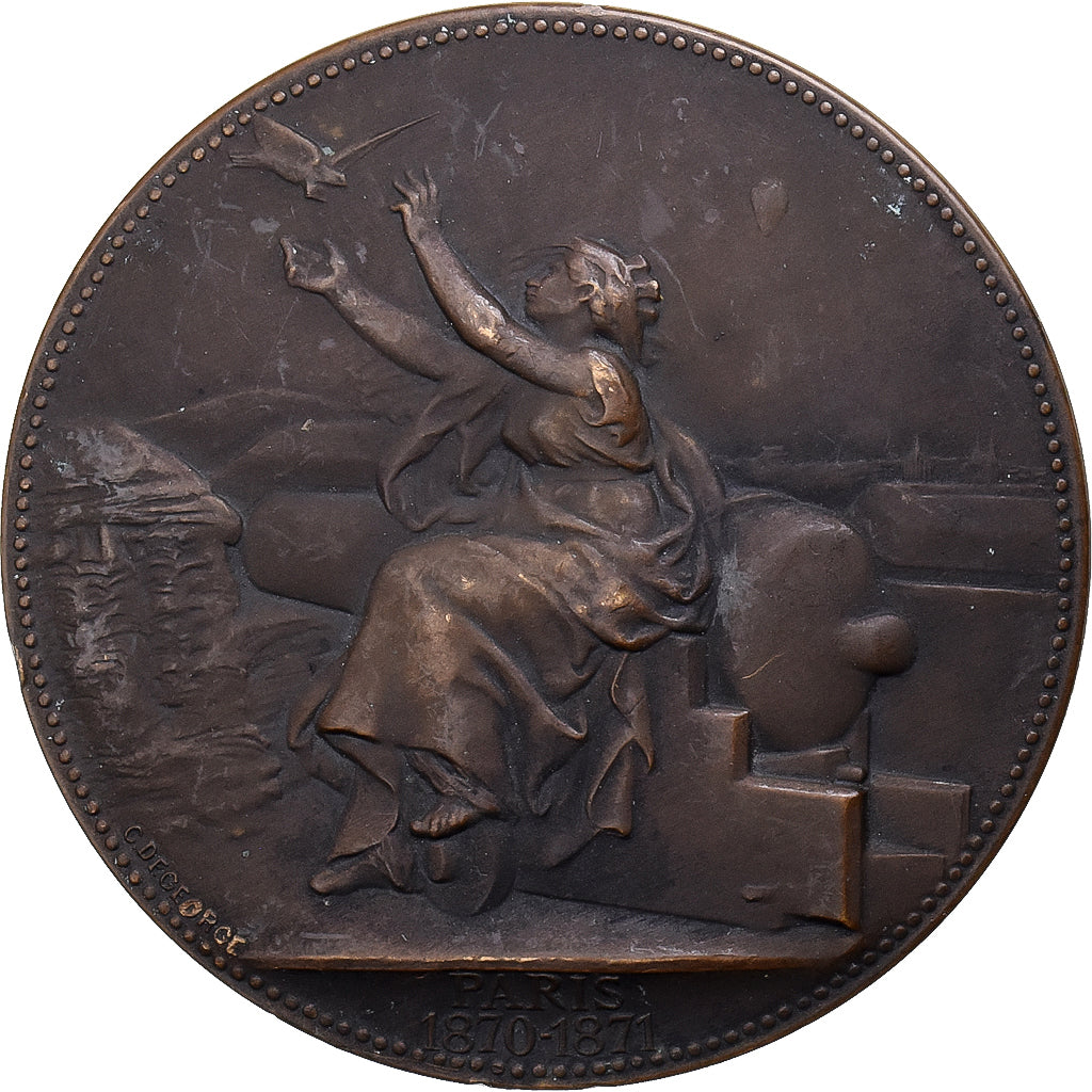Francia, medaglia, Ministère de la Guerre, Concours de l'État, 1871, Bronzo