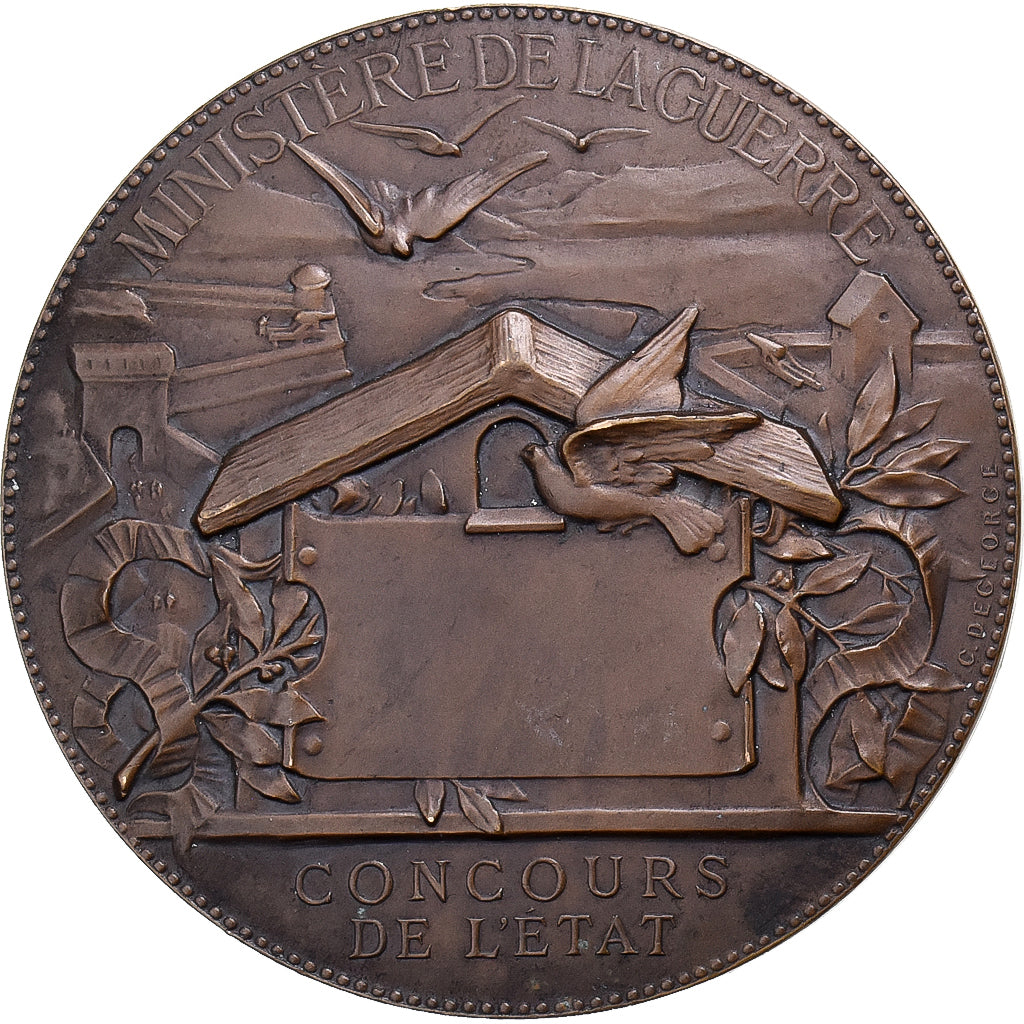 Francia, medaglia, Ministère de la Guerre, Concours de l'État, 1871, Bronzo