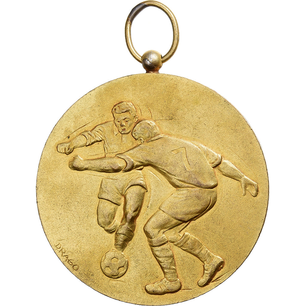 France, Medal, Sport, Football, 1974, Gilt Bronze, Drago, AU(50-53)
