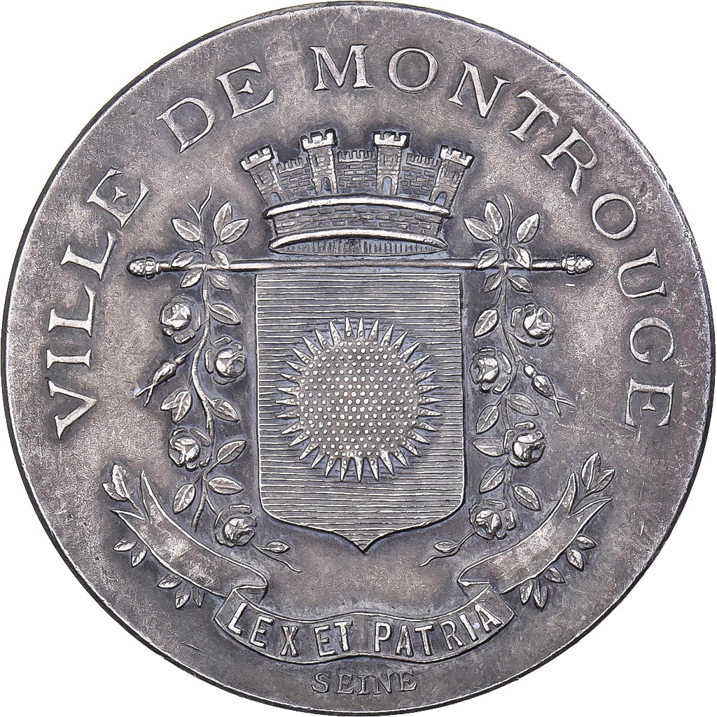 Francia, medalla, Prévoyance, Ville de Montrouge, Bronce plateado, MBC+