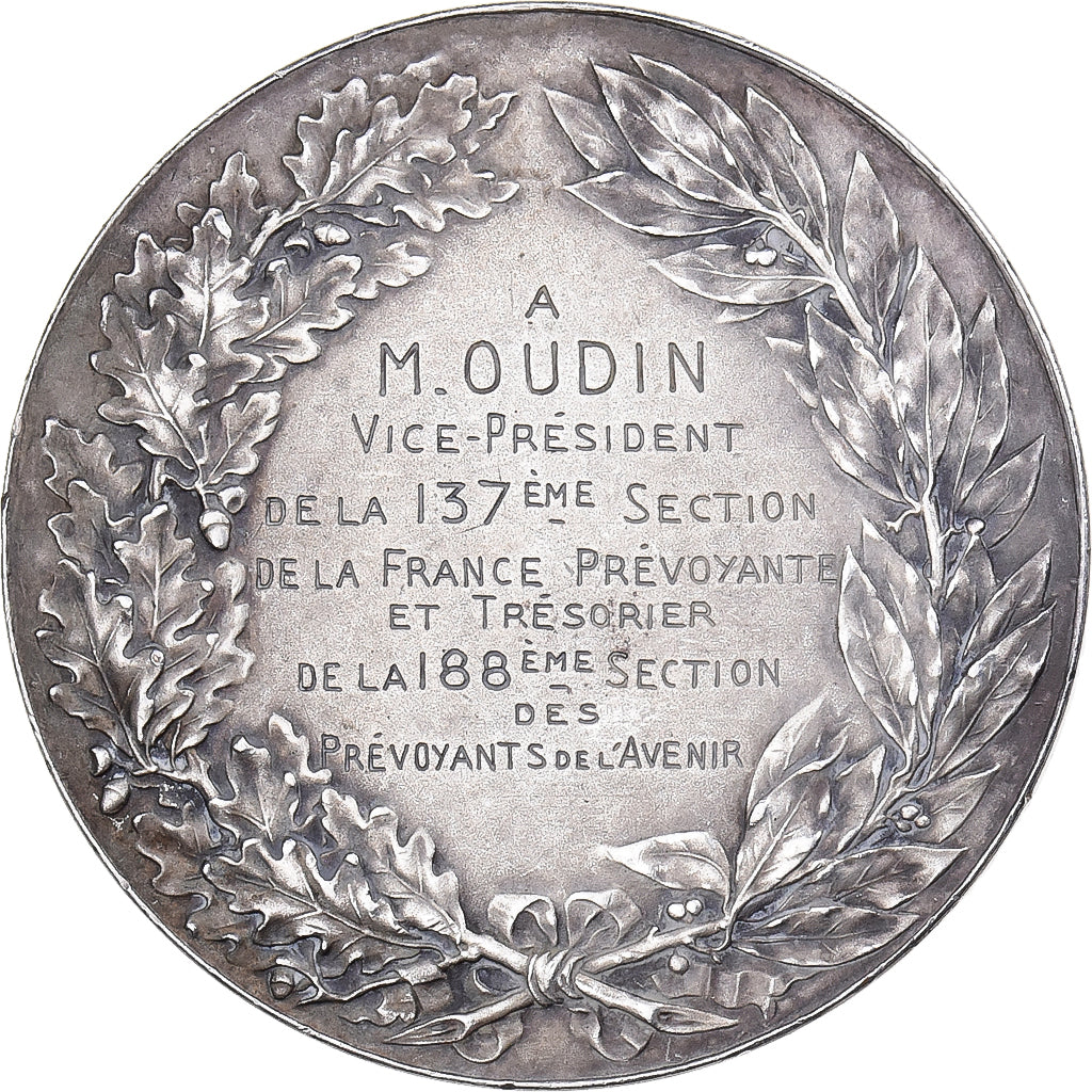 Francia, medalla, Prévoyance, Ville de Montrouge, Bronce plateado, MBC+