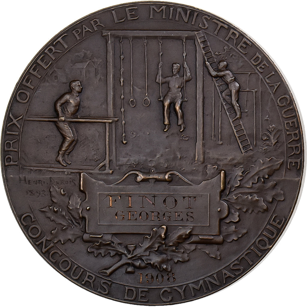 Francia, medaglia, Concours de Gymnastique, Ministre de la Guerre, 1908, Bronzo