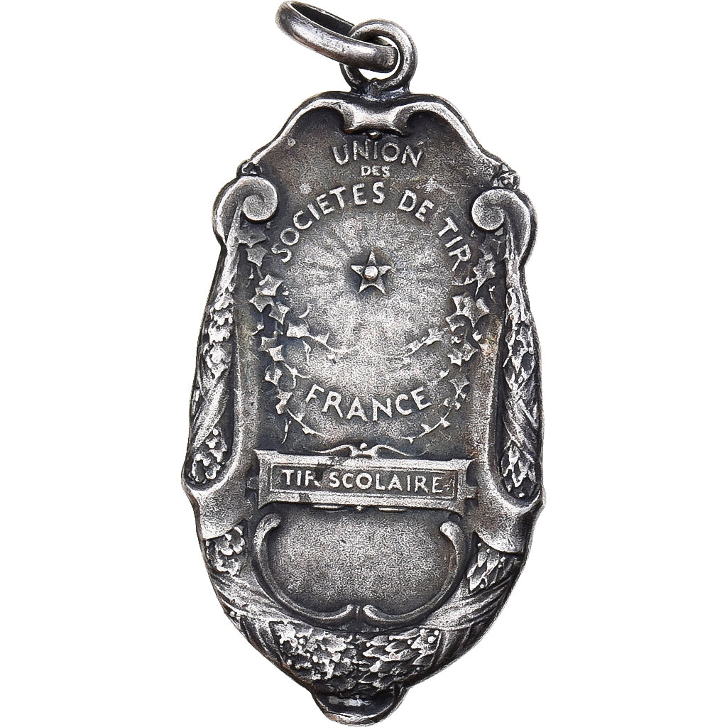 França, medalha, Union des Sociétés de Tir, Tir Scolaire, Bronze Prateado