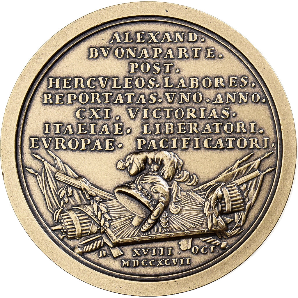 France, Medal, Napoléon Ier, Traité de Campo-Formio, Brenet, Restrike, MS(63)