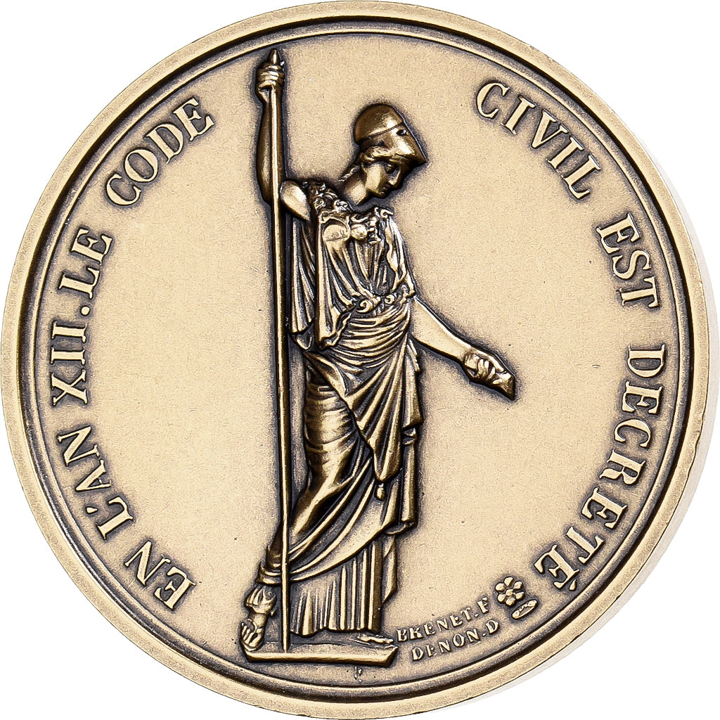France, Medal, Napoléon Ier, En l'An XII, le Code Civil est Décrété, Bronze