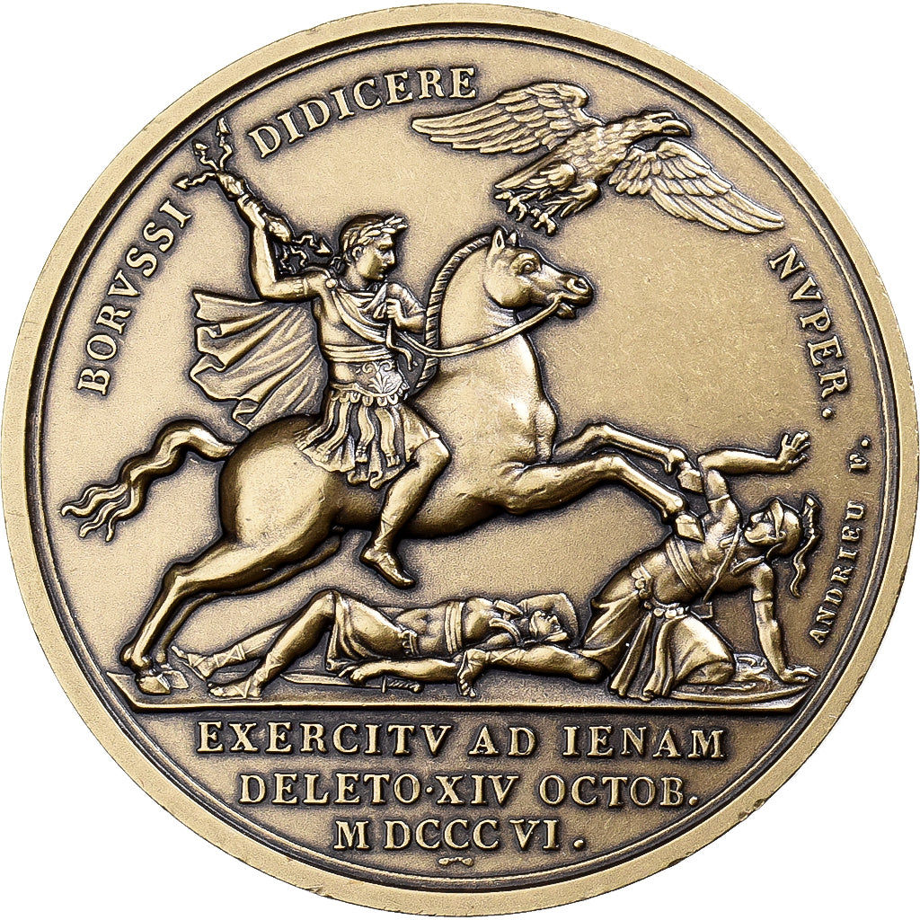 Francia, medalla, Napoléon Ier, Bataille d'Iena, Bronce, Denon, Restrike, SC