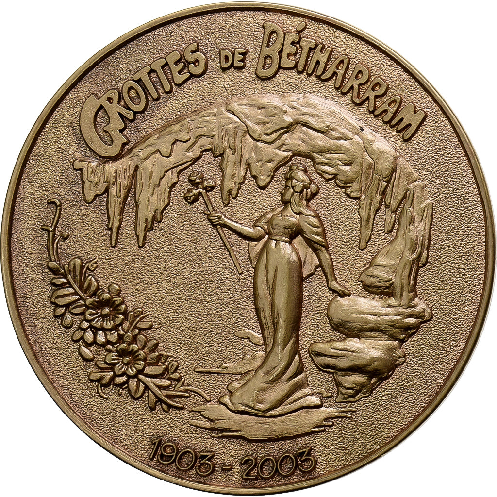 França, medalha, Les Grottes de Bétharram, 2003, Cobre-Níquel-Alumínio
