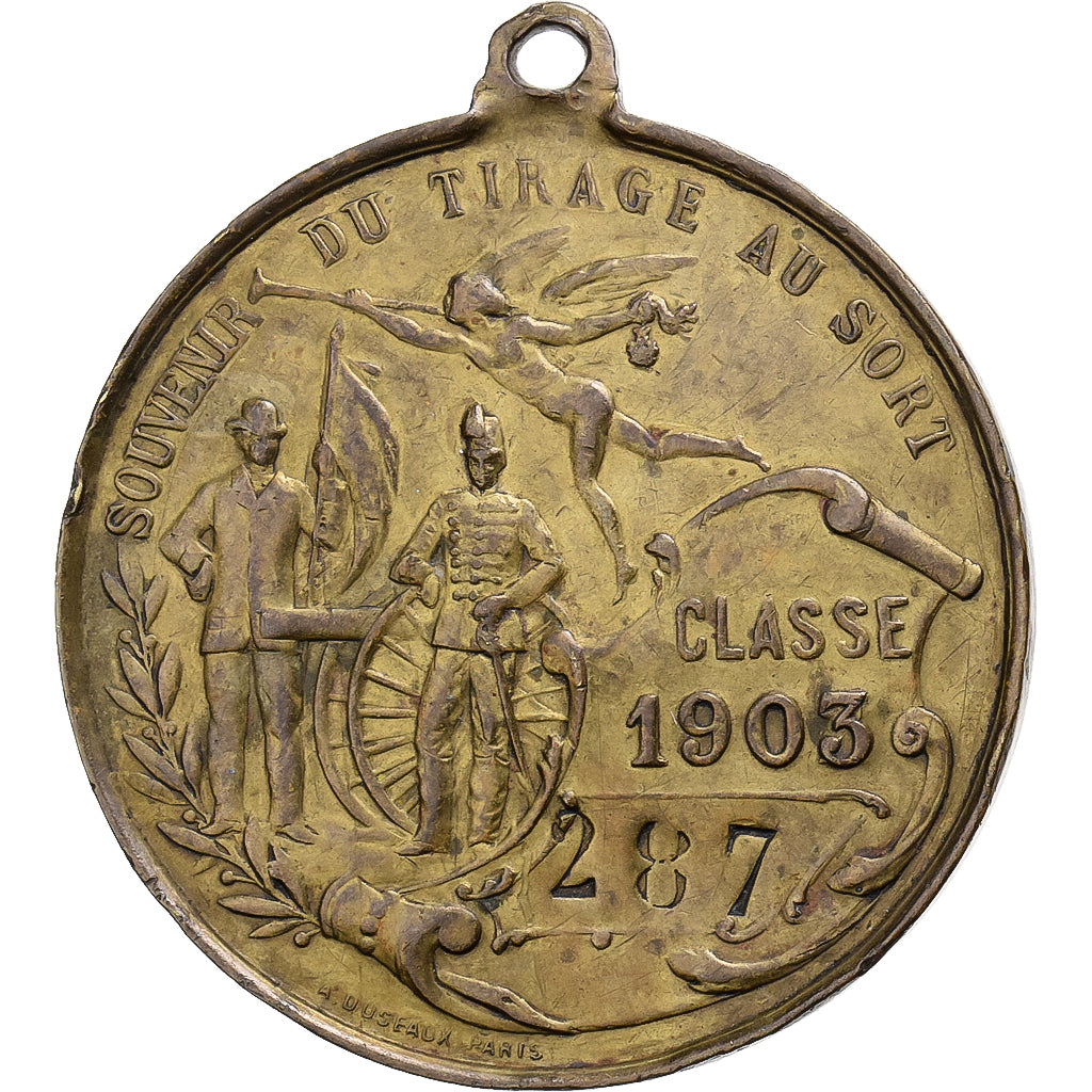 France, Medal, Troisième République, Souvenir du Tirage au Sort, Classe, 1903