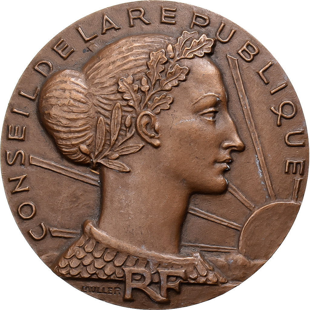 Francia, medaglia, Conseil de la République, dixième anniversaire, 1956