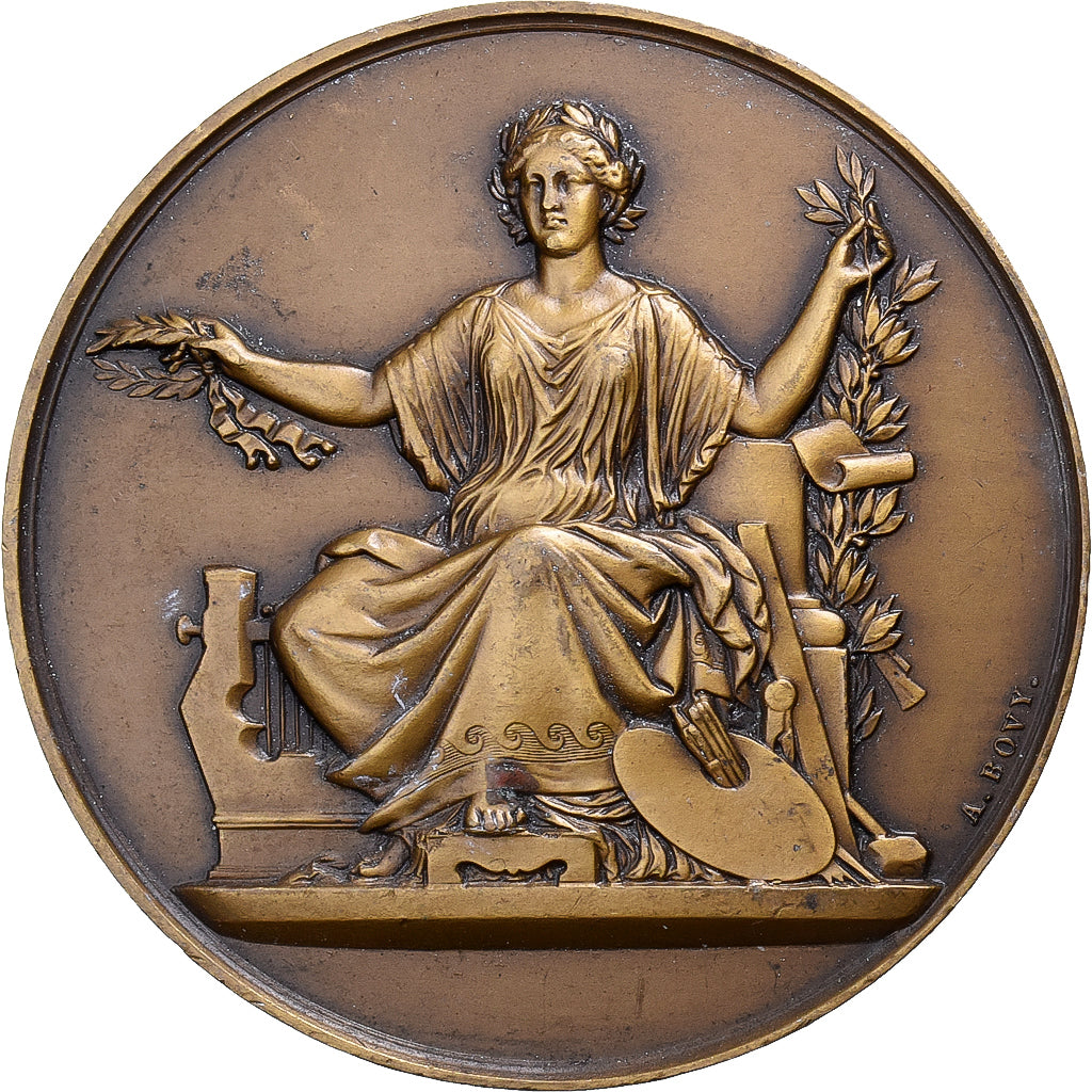 Francja, medal, Académie de Peinture et Sculpture, Brązowy, Bovy, AU(50-53)