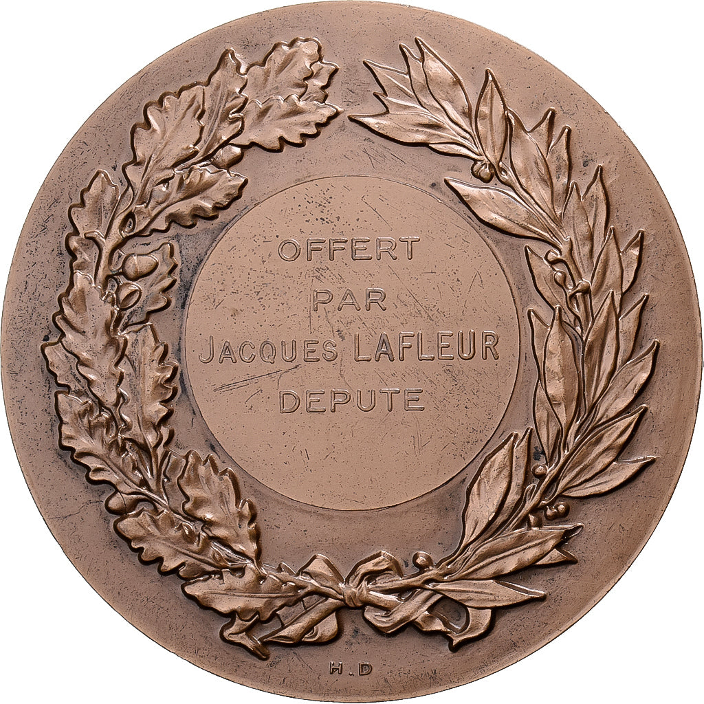 Francja, medal, Offert par Jacques Lafleur, Député, 1980, Brązowy, Dubois.H