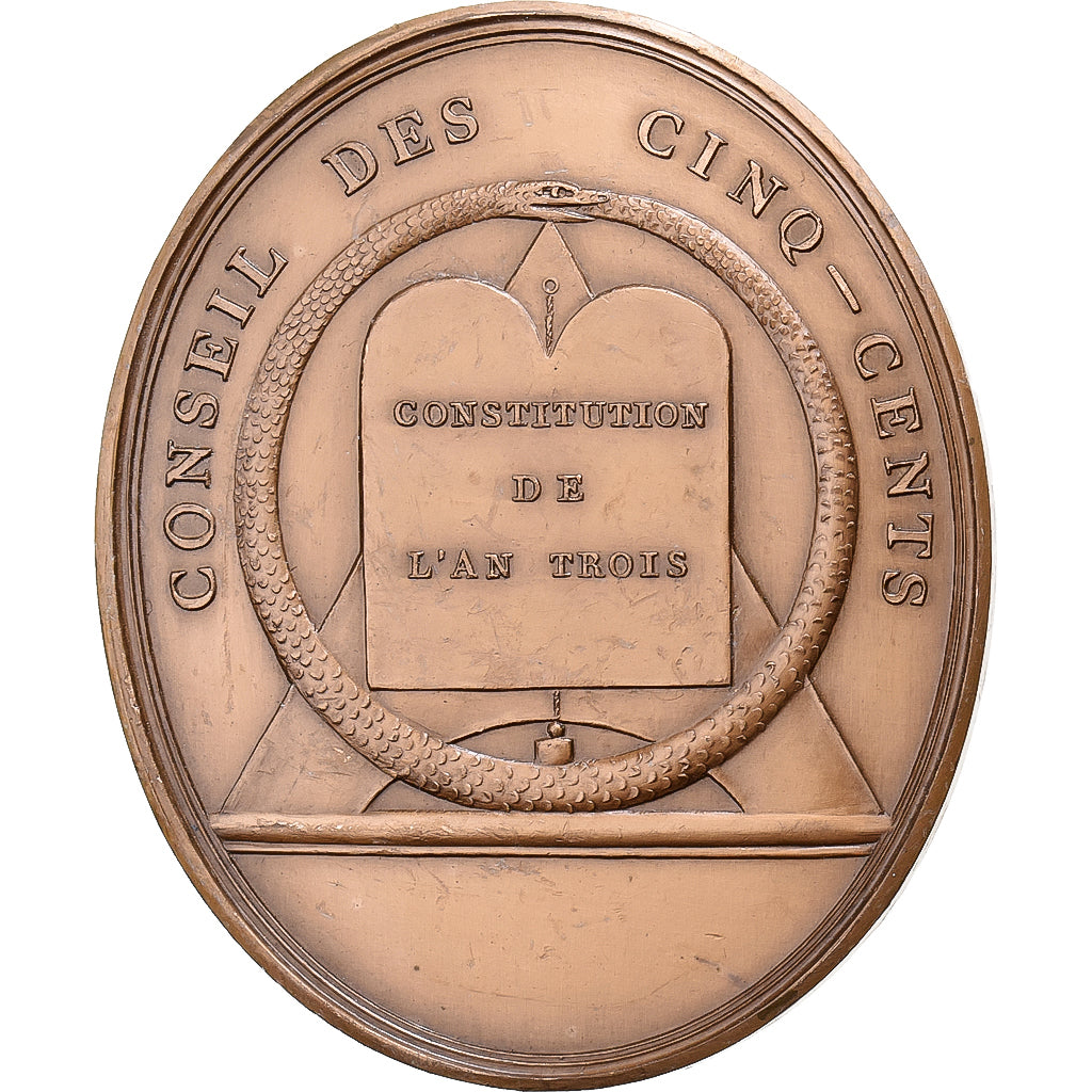 Francja, medal, Conseil des Cinq-Cents, Brązowy, Ponowne bicie, AU(55-58)