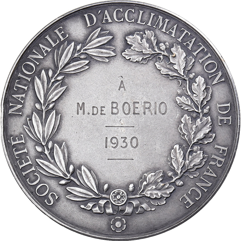 França, medalha, Agriculture, Société d'Acclimatation de France, 1930, Bronze