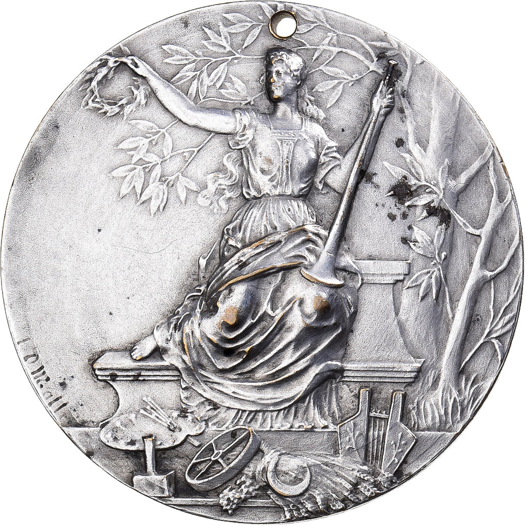 França, medalha, Beaux-Arts, Bronze Prateado, Mattei, EF(40-45)