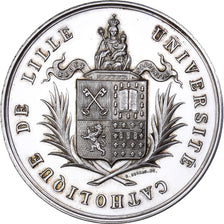 Francia, medaglia, Université de Lille, Faculté de Médecine, 1878, Argento