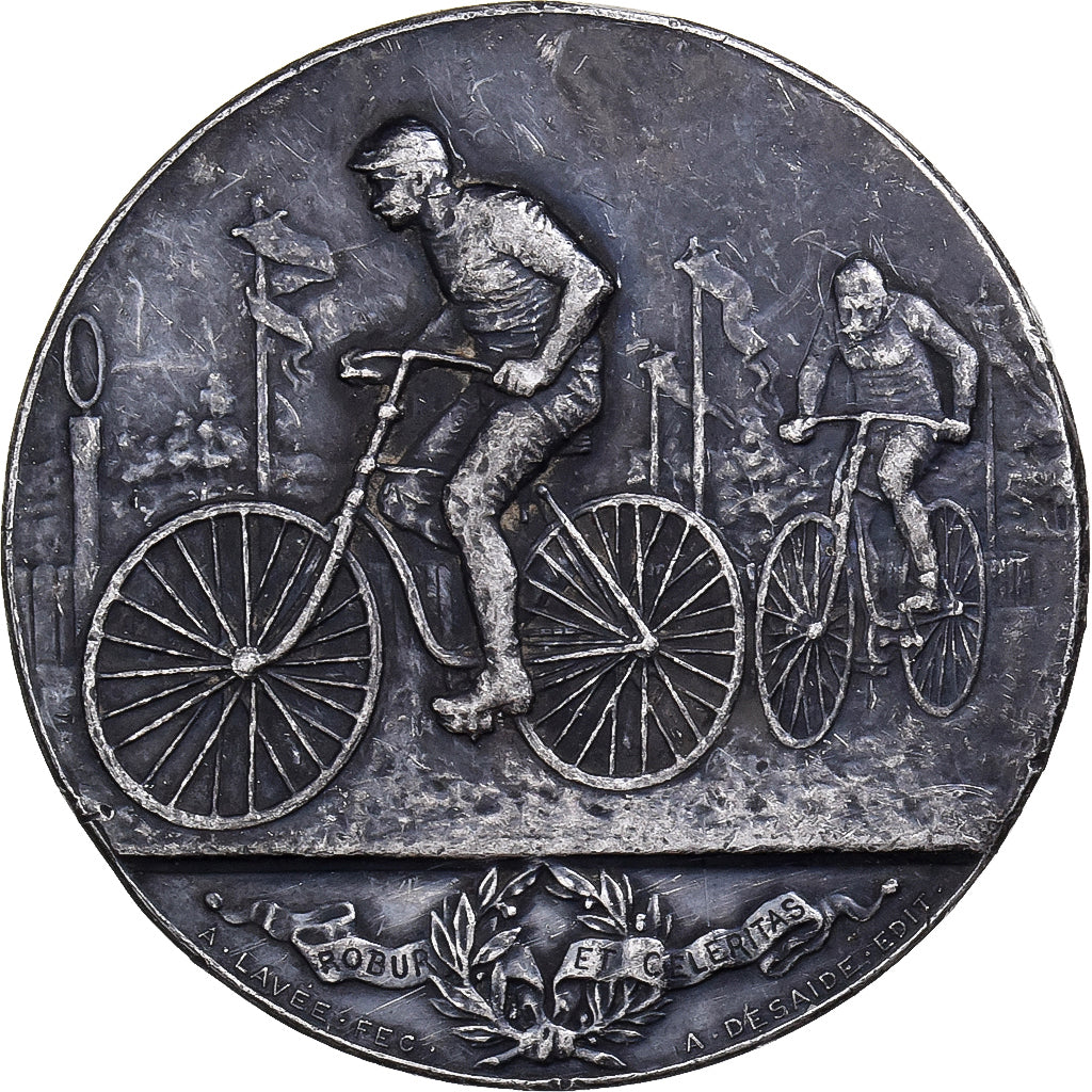 France, Médaille, Course Vélocipèdes, Argent, TTB, Desaide
