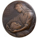 Francja, medal, Hôpital de la Soie, Blessés de Guerre, 1914-1919, Brązowy