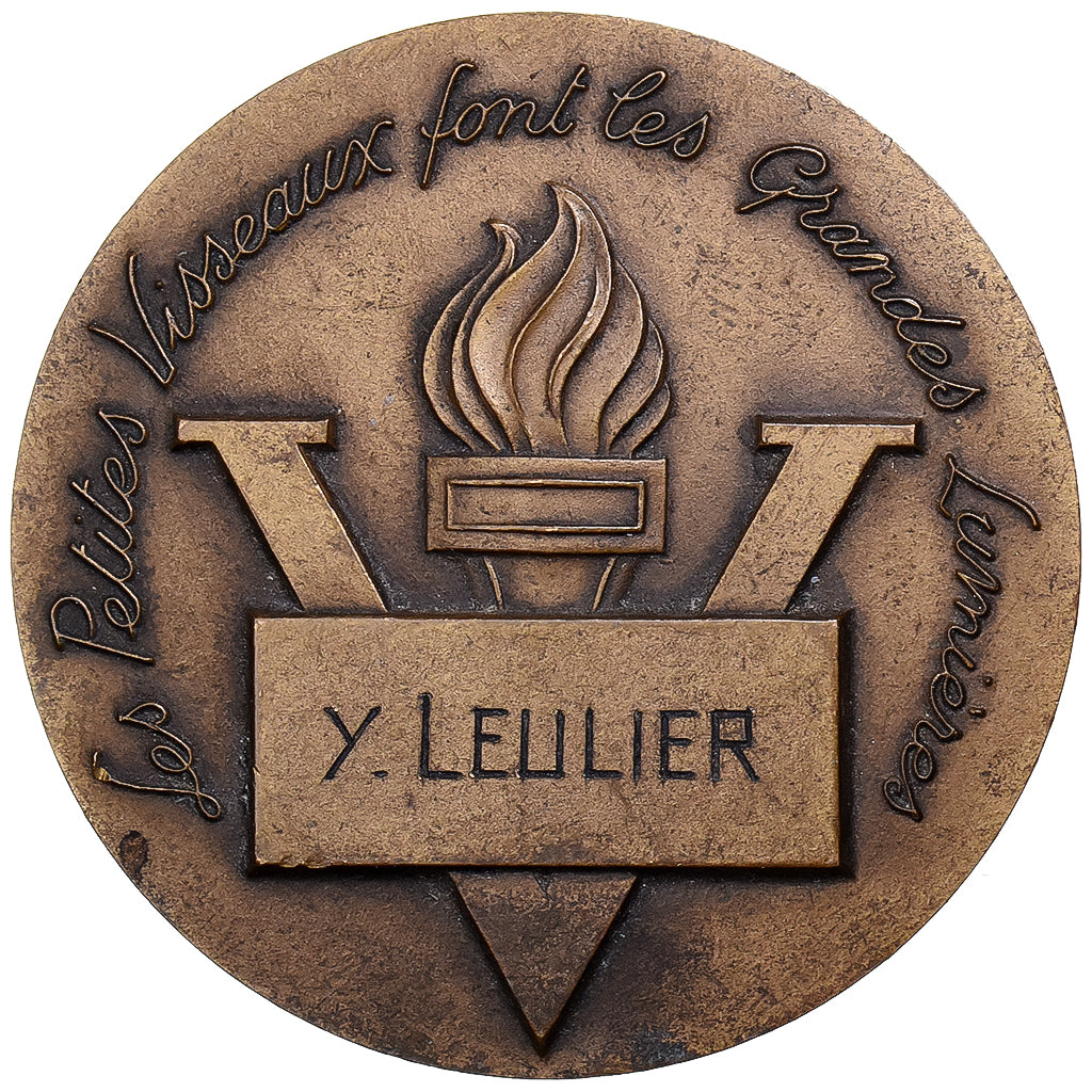 France, Medal, Cinquantenaire des Etablissements Visseaux, Lyon, Bronze, Augis