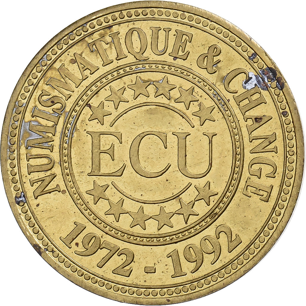 France, Ecu, Numismatique & Change, 1992, Bronze-Aluminium, MS(63)