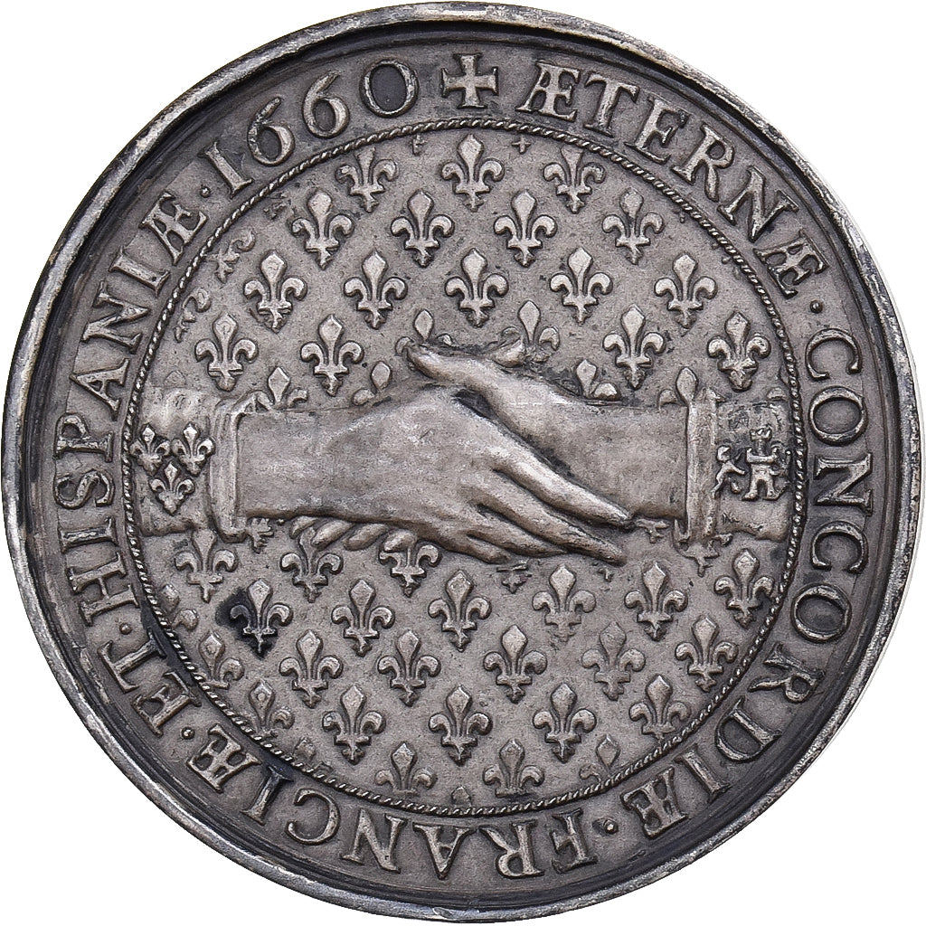 France, Medal, Paix des Pyrénées, Silver, Hardi, Restrike, AU(50-53)