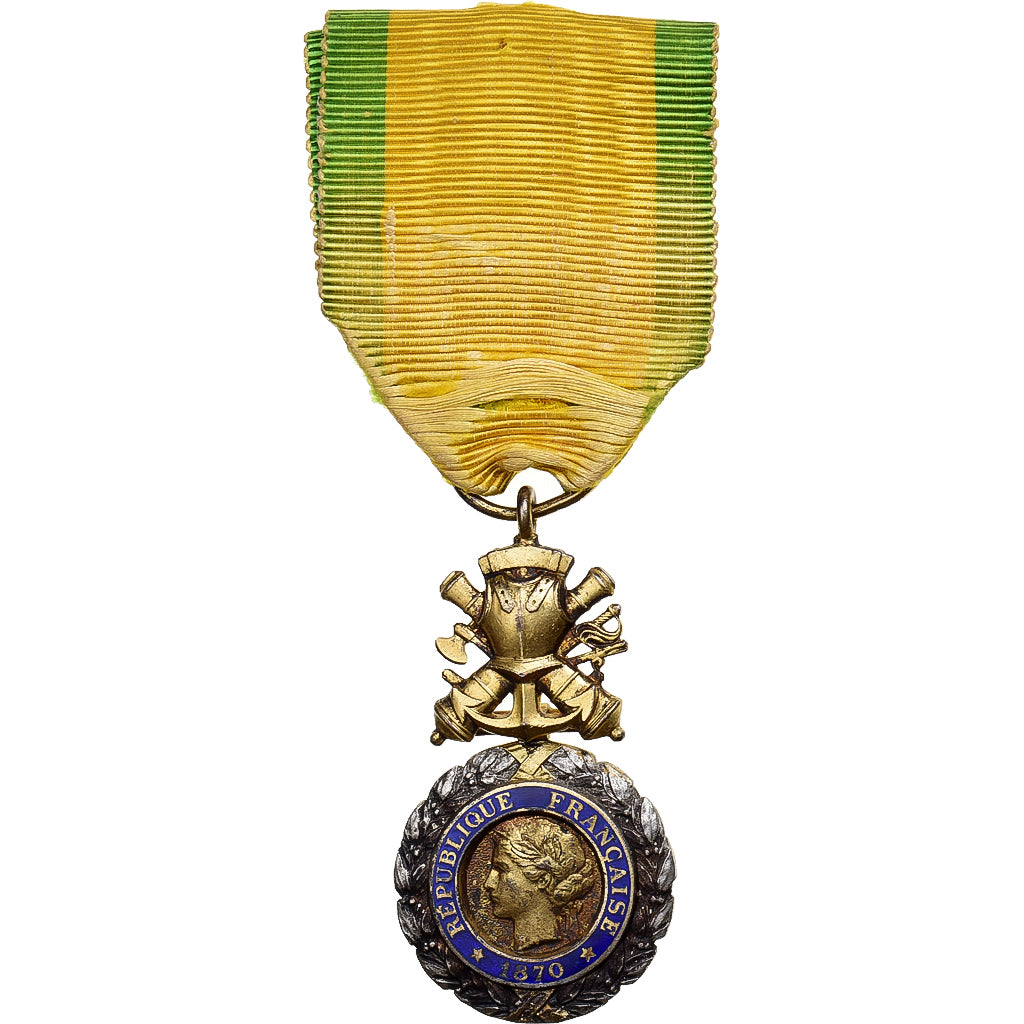 France, Troisième République, Valeur et Discipline, Medal, 1870, Very Good