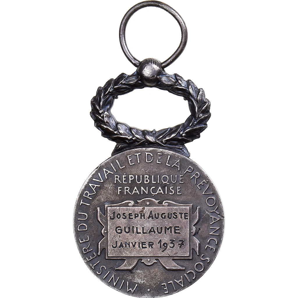 Frankreich, Sociétés de Secours Mutuels, Medaille, 1937, Excellent Quality