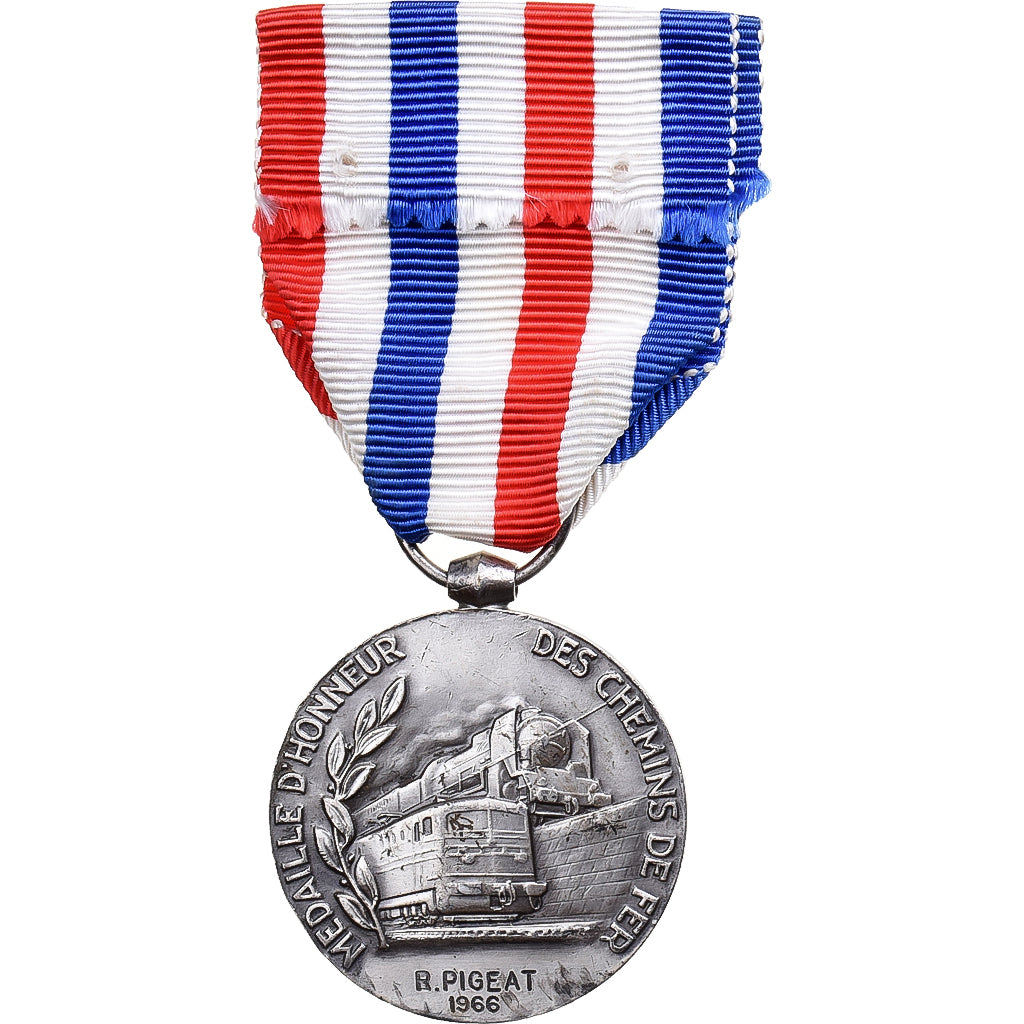 Francja, Honneur des Chemins de Fer, medal, 1966, Doskonała jakość, Guiraud