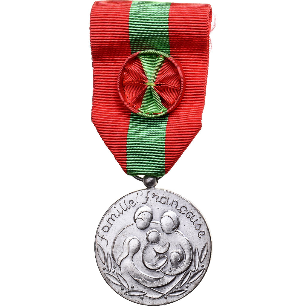 França, Famille Française, medalha, Qualidade Excelente, Bronze Prateado, 33