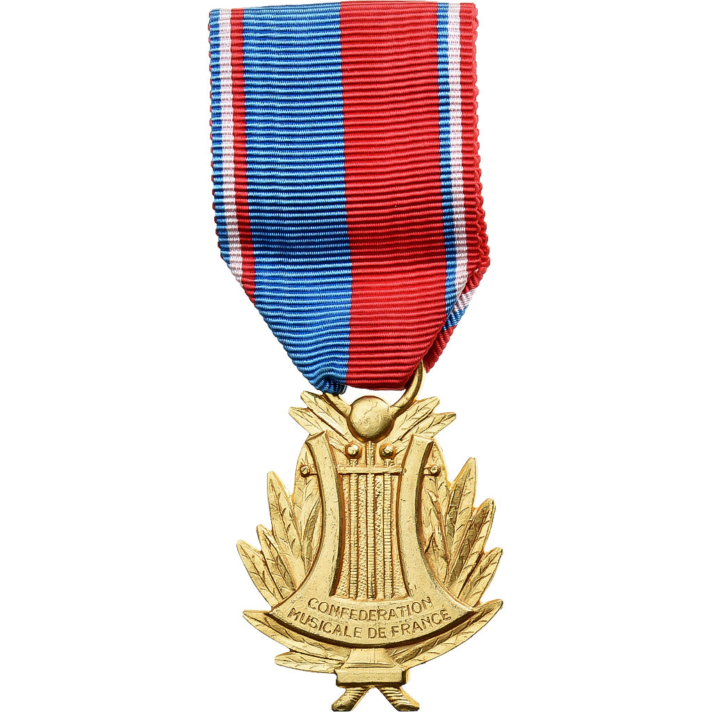France, Confédération Musicale de France, Medal, Excellent Quality, Gilt
