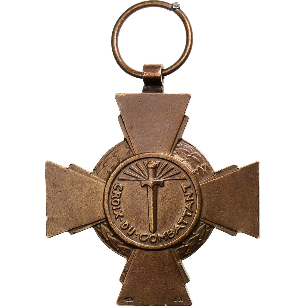 Francja, Croix du Combattant, WAR, medal, Bardzo dobra jakość, Brązowy, 36