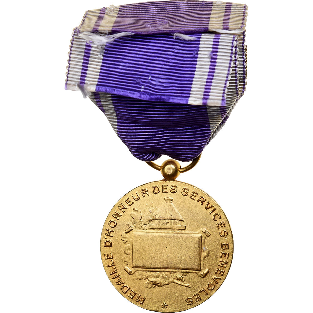 Frankreich, Services Bénévoles, Officier, Medaille, Very Good Quality, Gilt