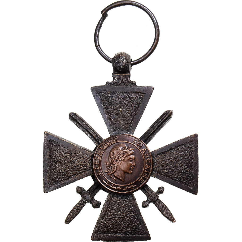 França, Croix de Guerre, medalha, 1939, Qualidade Muito Boa, Bronze, 36