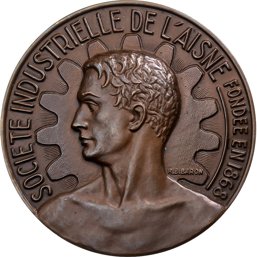 Francja, medal, Société industrielle et commerciale de l'Aisne, 1956